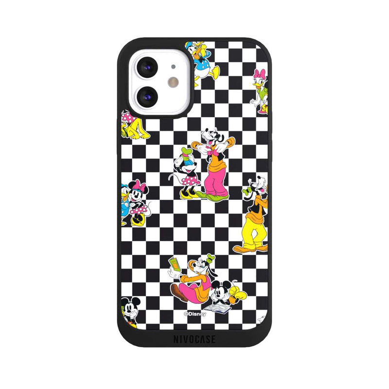 iPhone 12 NIVOpure Donald and Friends Pattern Black and White