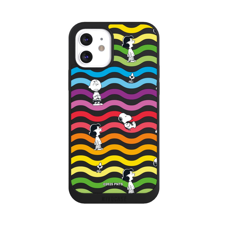 iPhone 12 NIVOpure Snoopy Pattern Rainbow Transparent