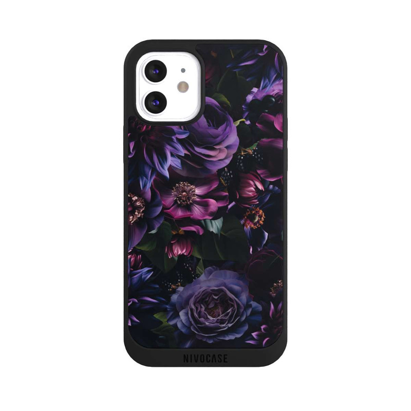 iPhone 12 NIVOpure Dark Purple Flowers