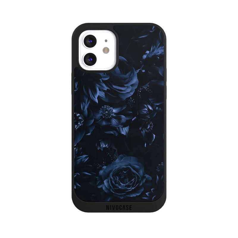 iPhone 12 NIVOpure Shadow Flowers Blue