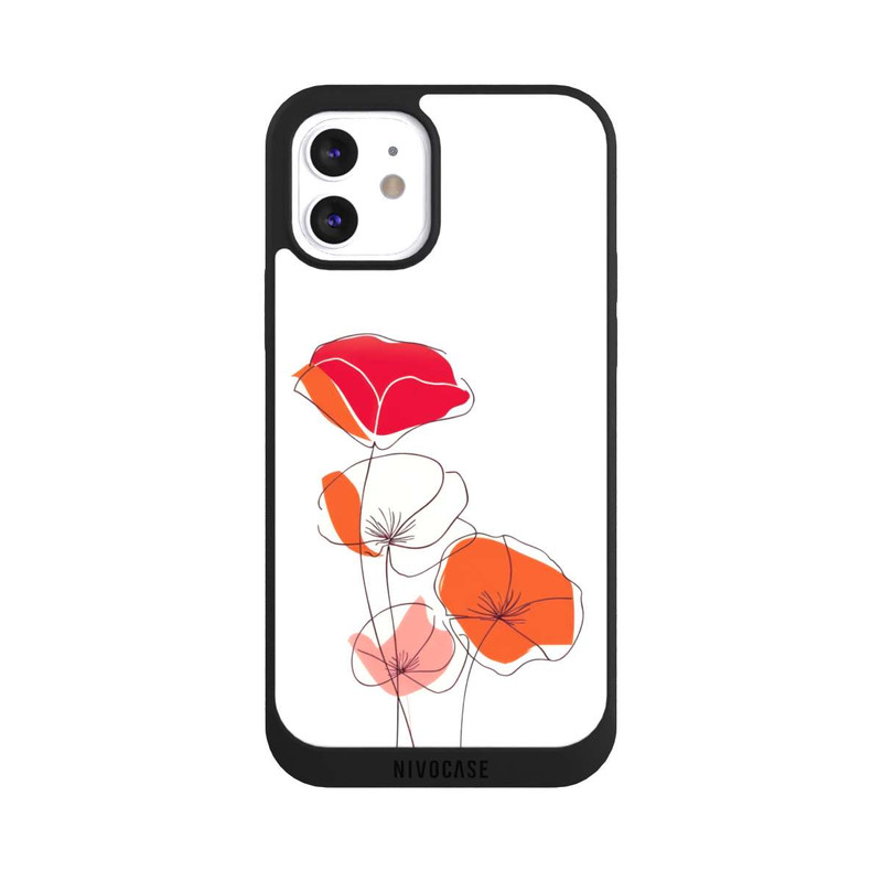 iPhone 12 NIVOpure Poppies Line Art