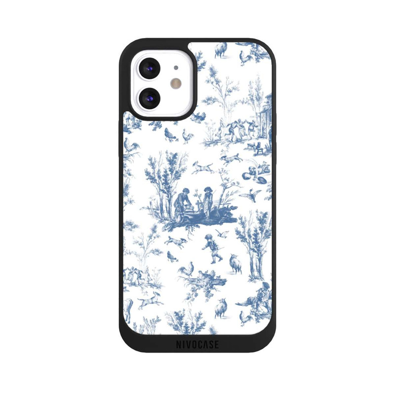 iPhone 12 NIVOpure Blaue Landschaft Vintage Keramik Pattern