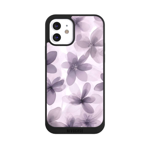 Apple iPhone 12 NIVOpure Fliederfarbenes Blumenmuster mit KI