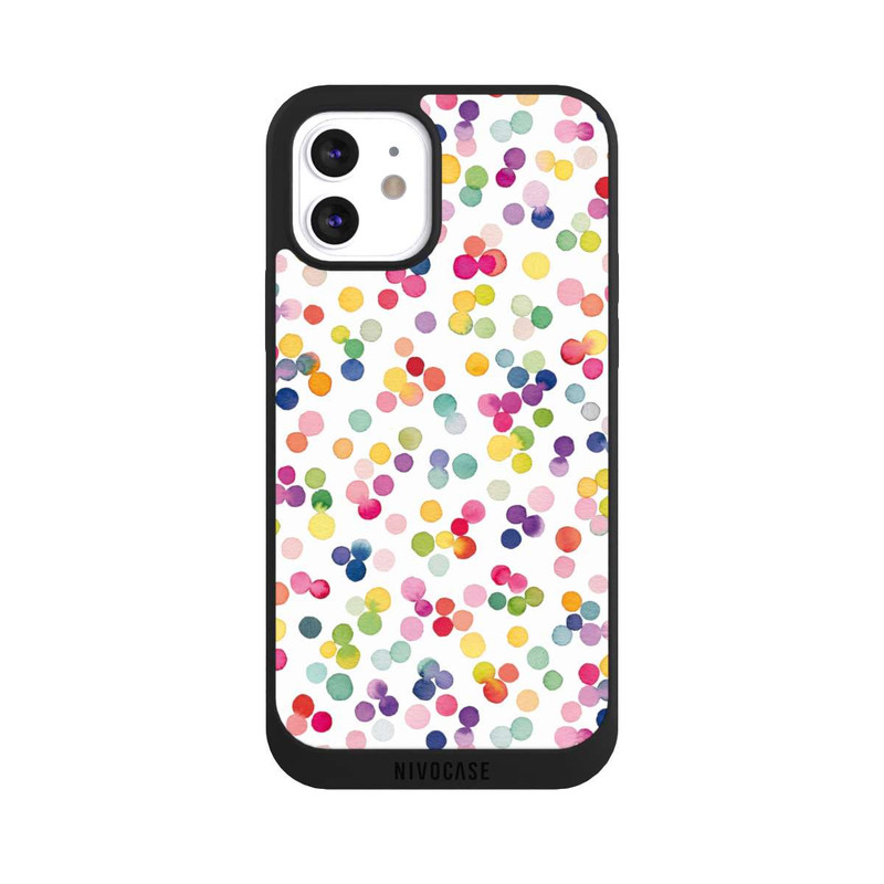 iPhone 12 NIVOpure Watercolor Dots Colorful