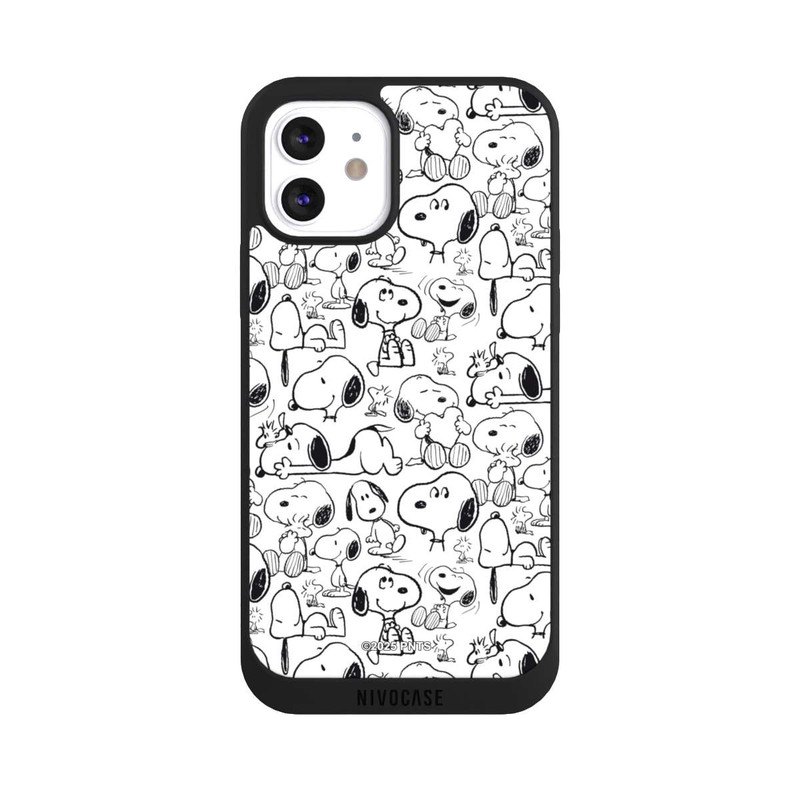 iPhone 12 NIVOpure Classic Snoopy Pattern White