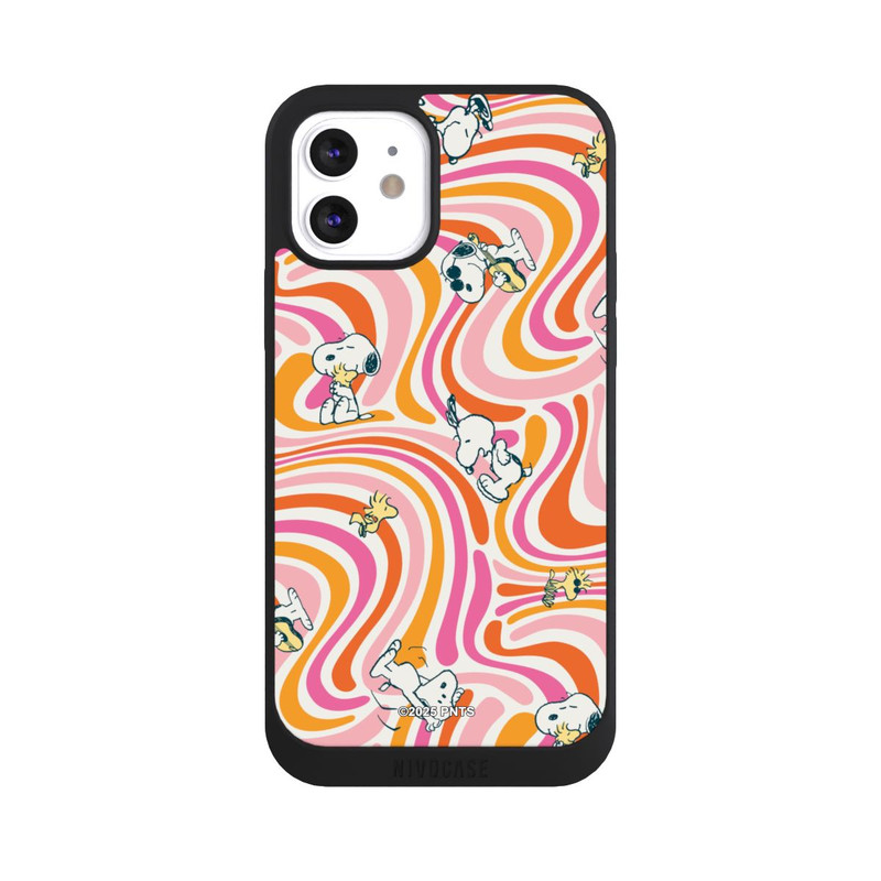 iPhone 12 NIVOpure Peanuts Hippie Pattern Orange