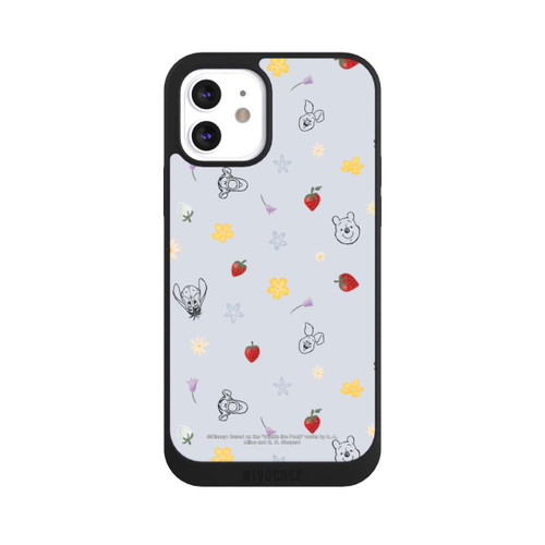 Apple iPhone 12 NIVOpure Winnie Puuh und Freunde Erdbeer Muster Blau