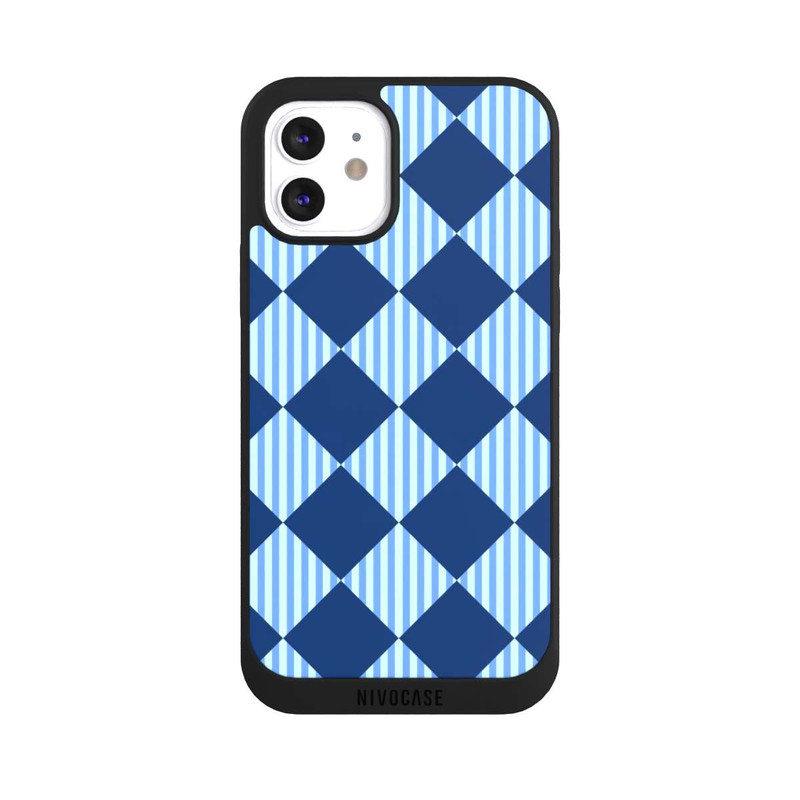 iPhone 12 NIVOpure Diamond Pattern Blue