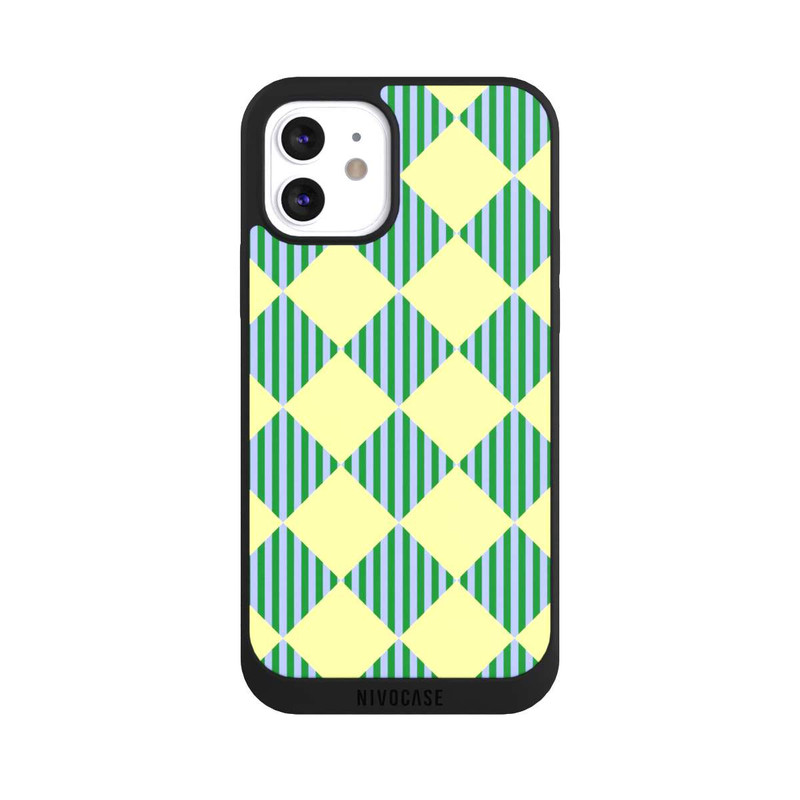 iPhone 12 NIVOpure Diamond Pattern Yellow Green
