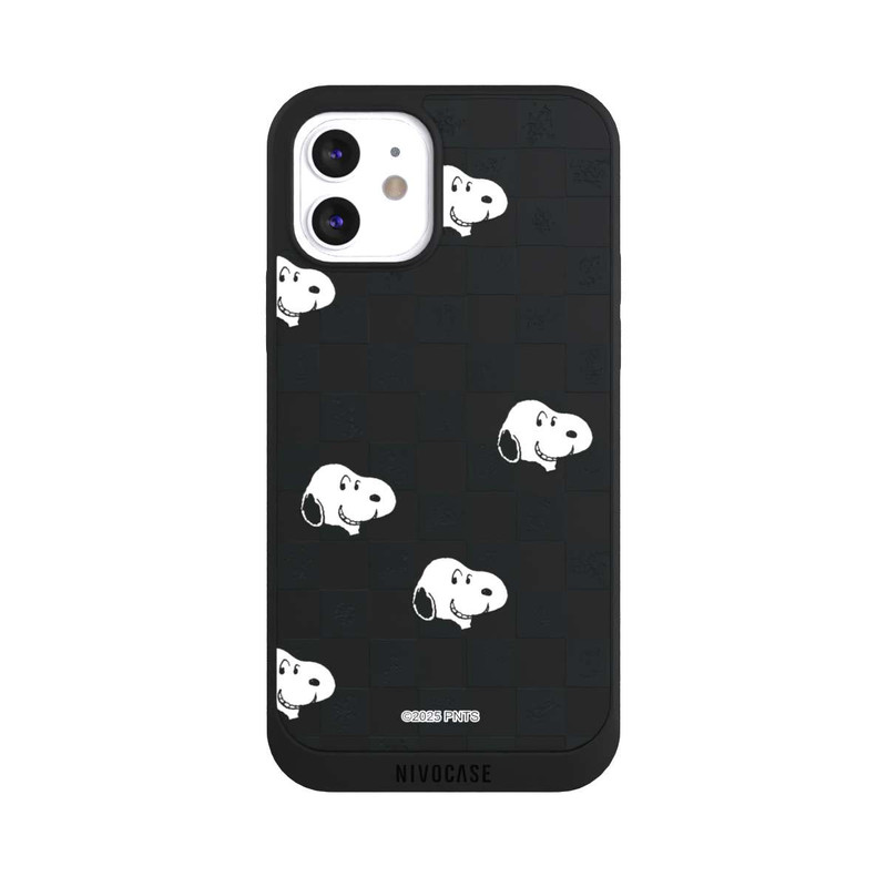 iPhone 12 NIVOpure Snoopy Checked Pattern