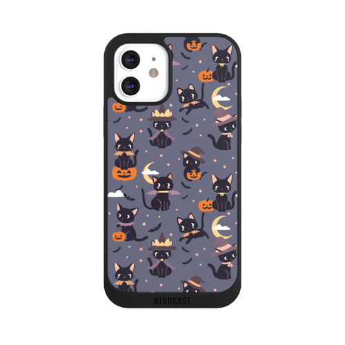 Apple iPhone 12 NIVOpure Cute Halloween Witch Cats and Pumpkins