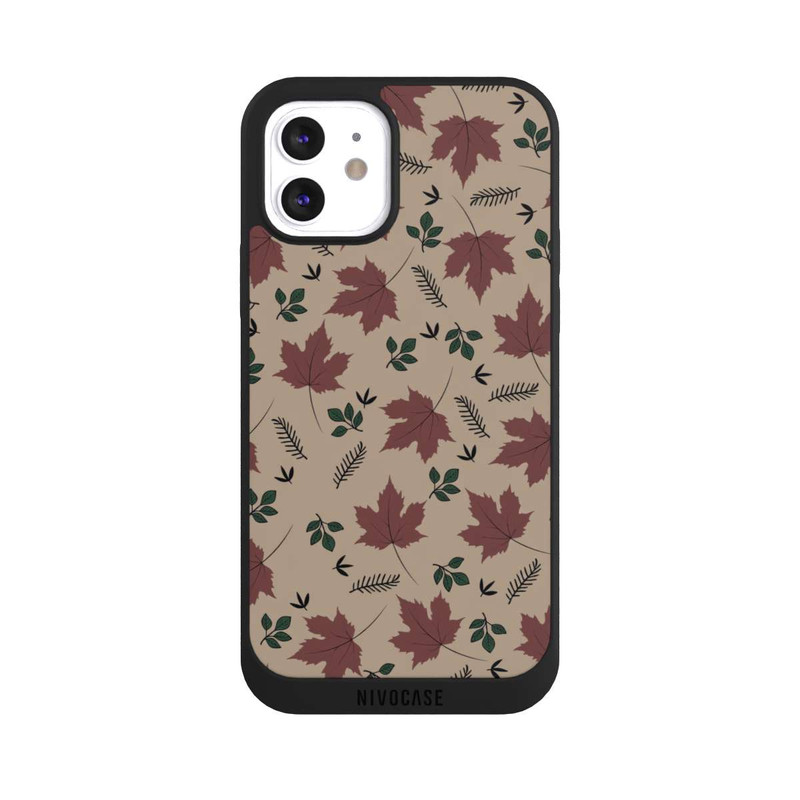 iPhone 12 NIVOpure Brown Leaves Falling Pattern
