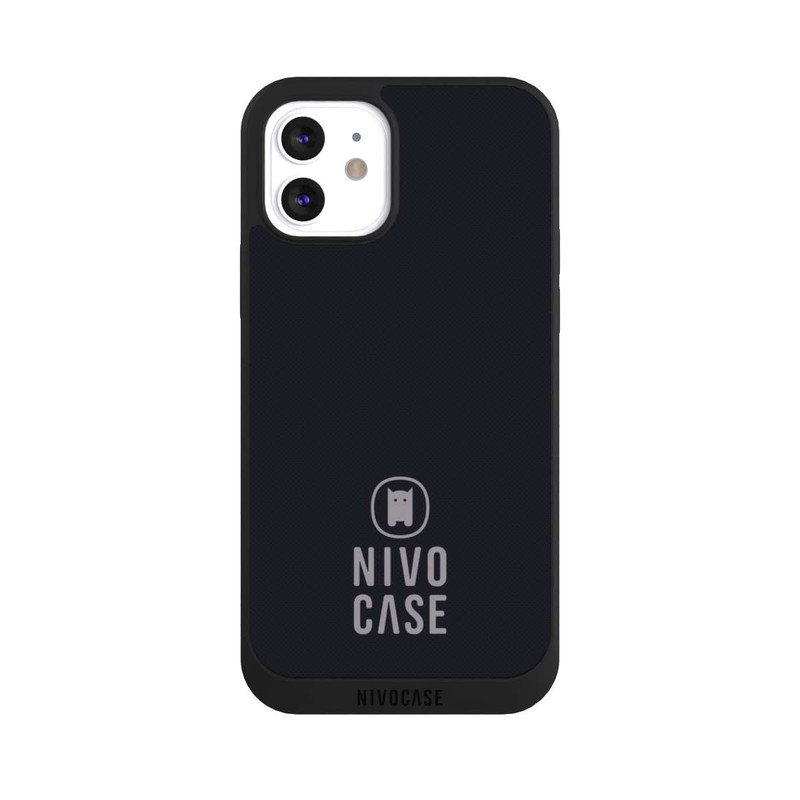 iPhone 12 NIVOpure Nivocase Logo Black Grey