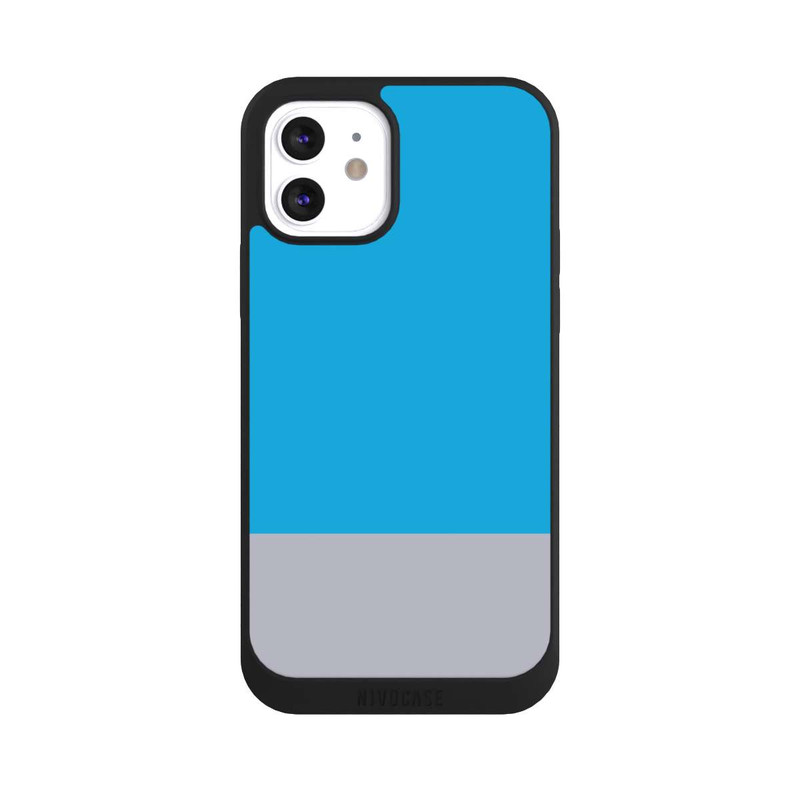 iPhone 12 NIVOpure Combinaison de Couleurs Bleu Clair et Gris