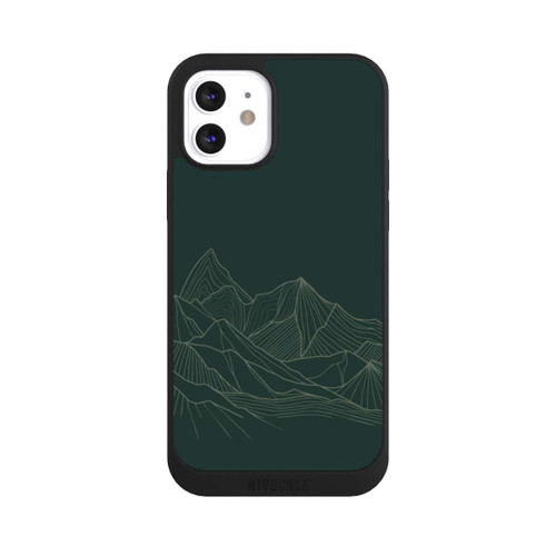 Apple iPhone 12 NIVOpure Berg Line Art Grün