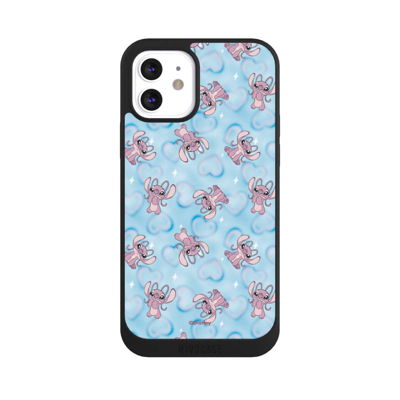iPhone 12 NIVOpure Lilo & Stitch Angel Pattern Blue Hearts