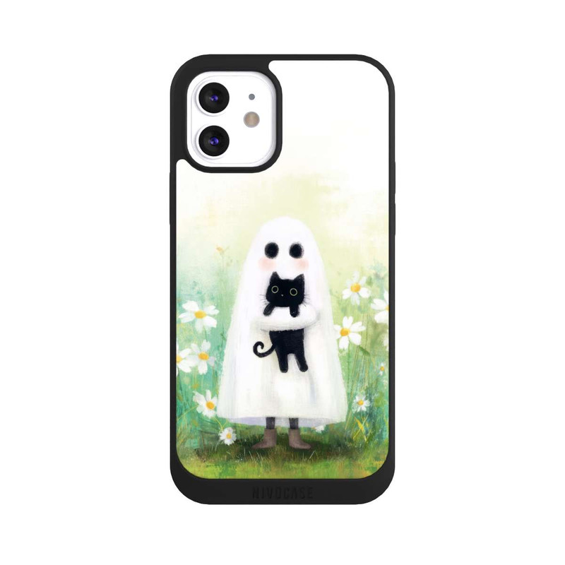 iPhone 12 NIVOpure Geist und Katze Halloween mit KI