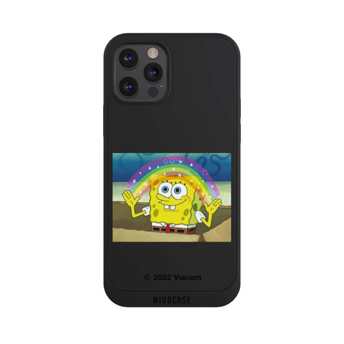 Apple iPhone 12 Pro NIVOpure Bob L'Éponge - Meme Arc-en-ciel Transparent