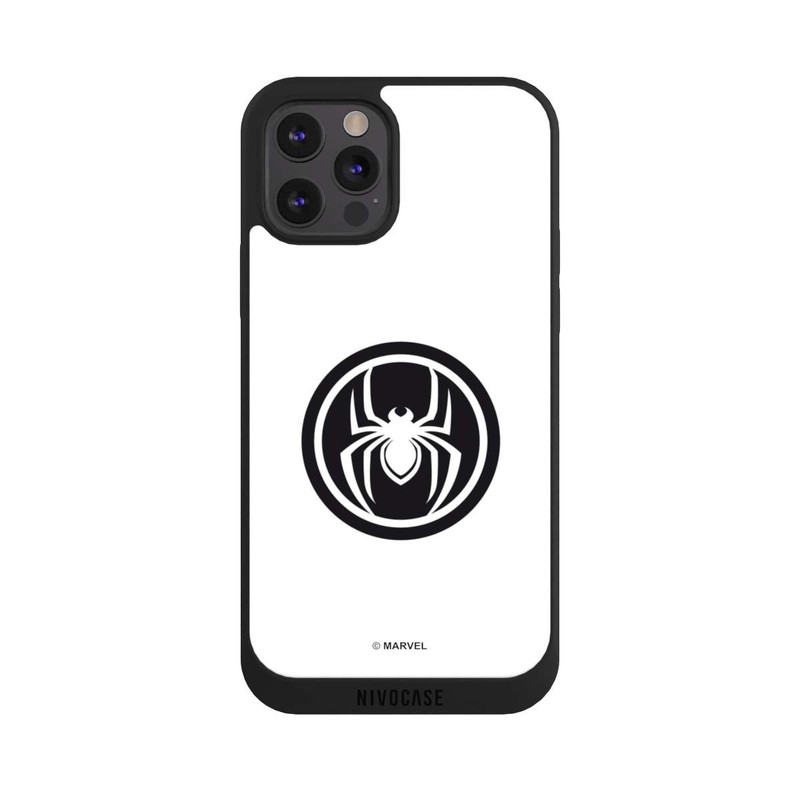 iPhone 12 Pro NIVOpure Spider-Man Spider Logo White