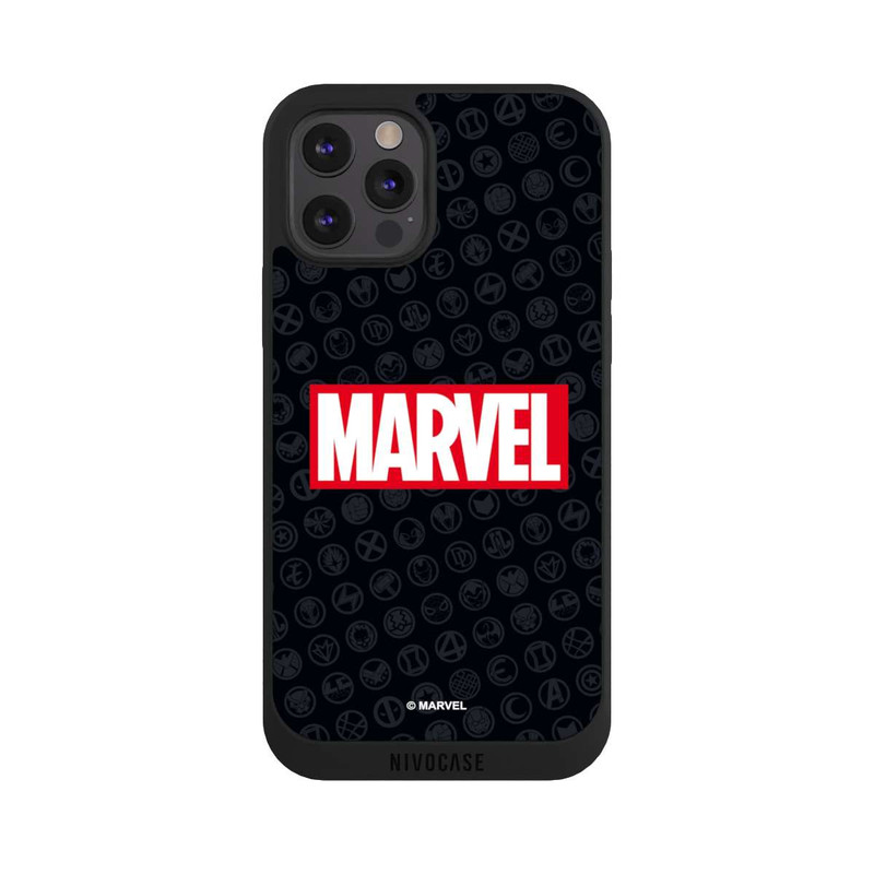 iPhone 12 Pro NIVOpure Marvel Logo Black Red 
