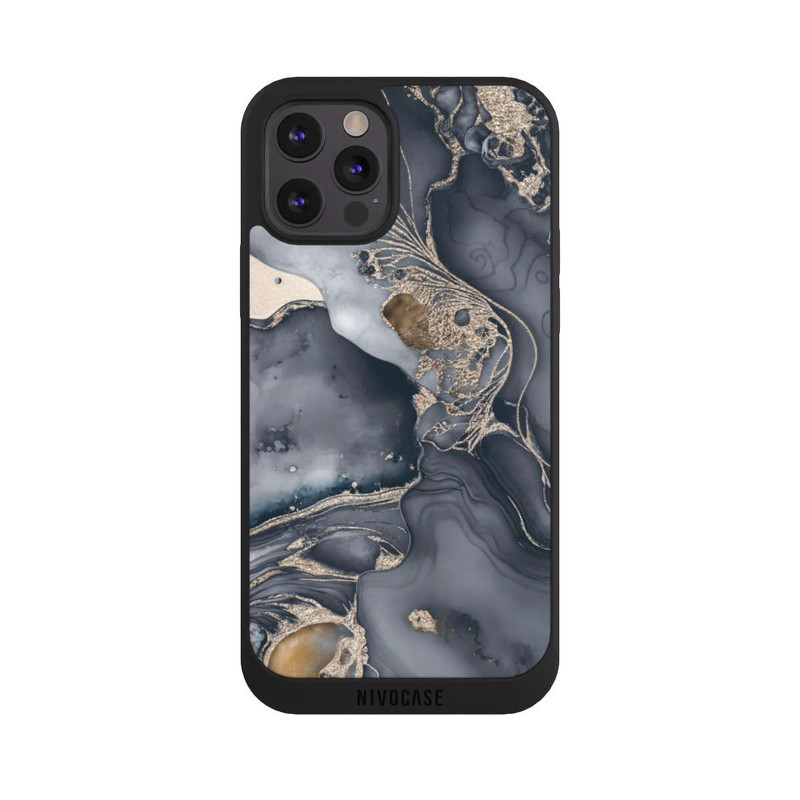 iPhone 12 Pro NIVOpure Alcohol Ink Gold Grey
