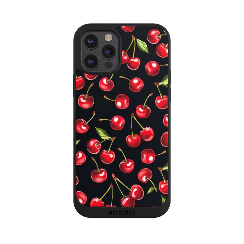 iPhone 12 Pro NIVOpure Kirschmuster Schwarz mit KI