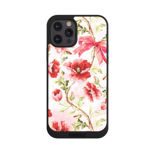 Apple iPhone 12 Pro NIVOpure Poppies Pattern Pink