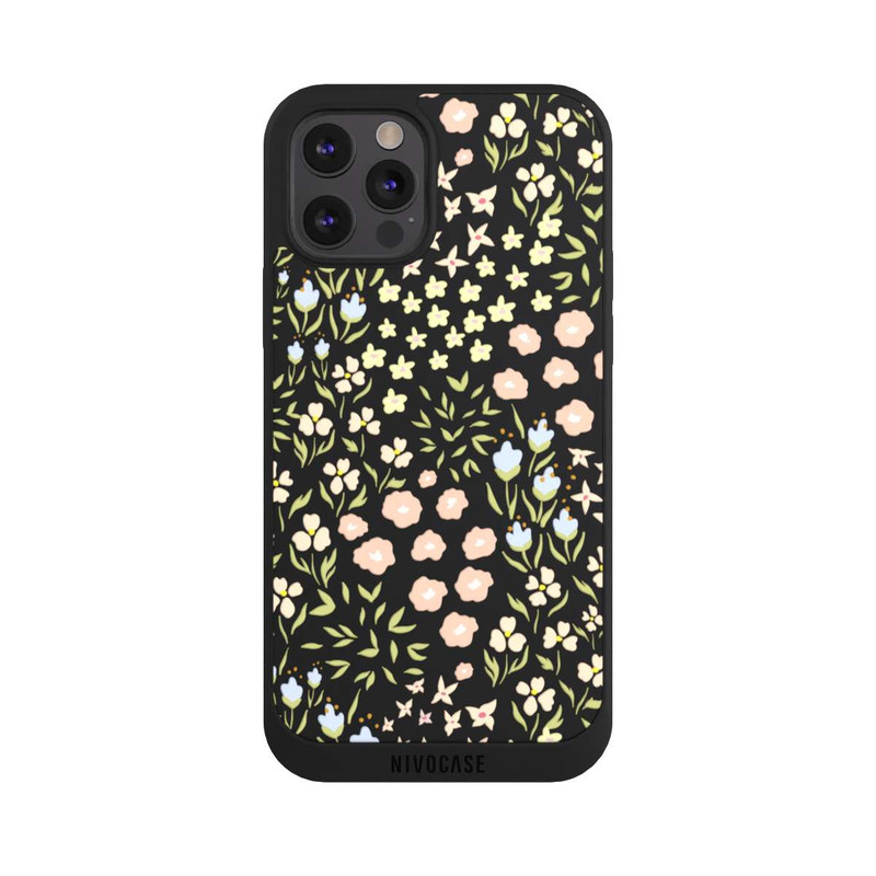 iPhone 12 Pro NIVOpure Summer Flowers Pattern Pastel Colors Transparent