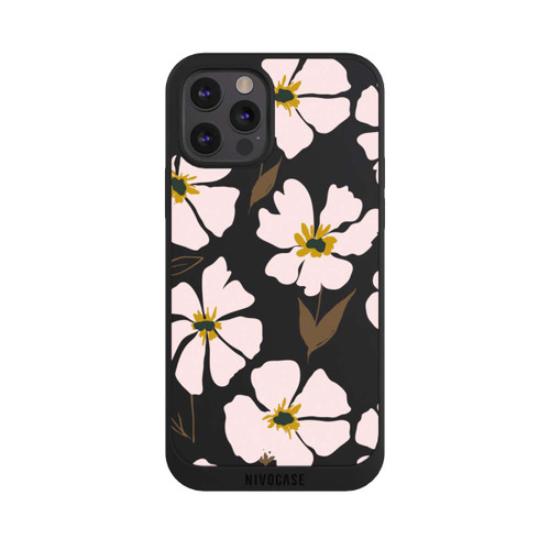 Apple iPhone 12 Pro NIVOpure Simple Pastell Flowers Rose Transparent