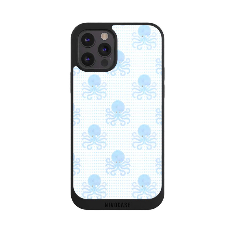 iPhone 12 Pro NIVOpure Blue Watercolor Octopus