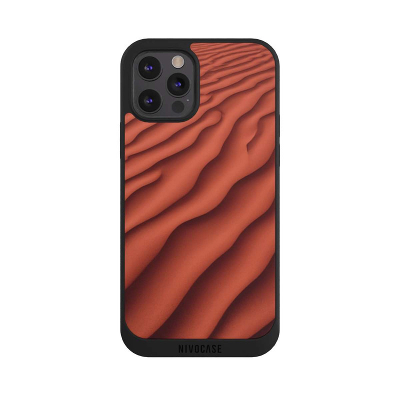 iPhone 12 Pro NIVOpure Sandstruktur Rot mit KI