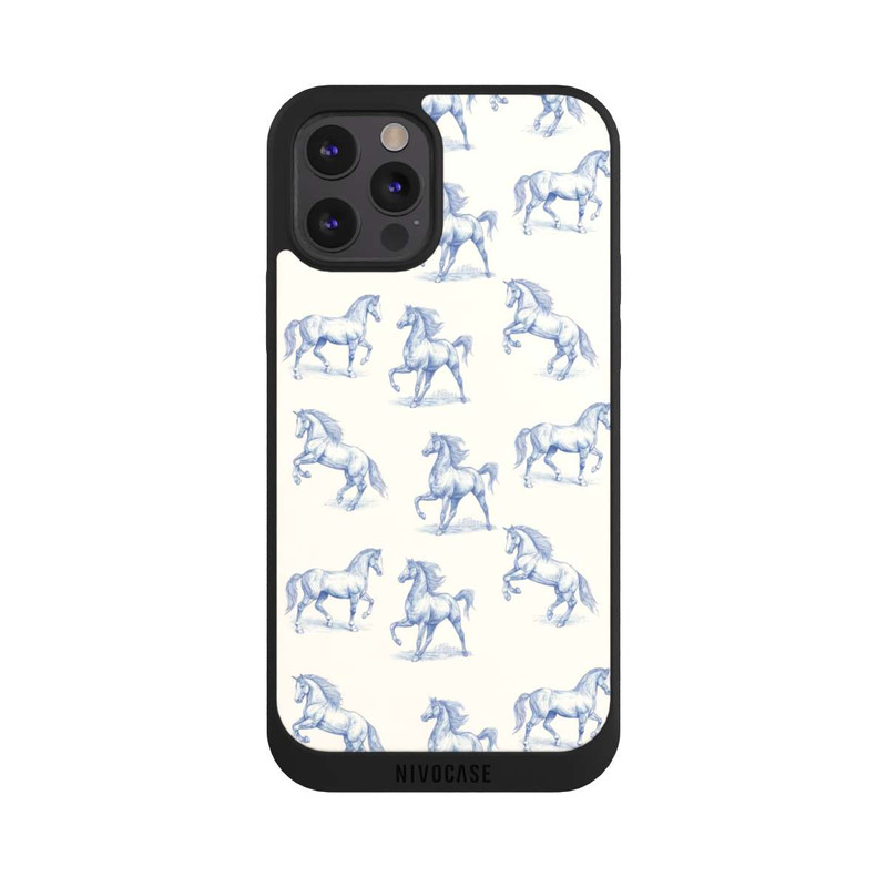 iPhone 12 Pro NIVOpure Horses Pattern Toile de Jouy with AI