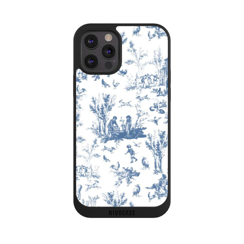 iPhone 12 Pro NIVOpure Blue Landscape Vintage Pattern