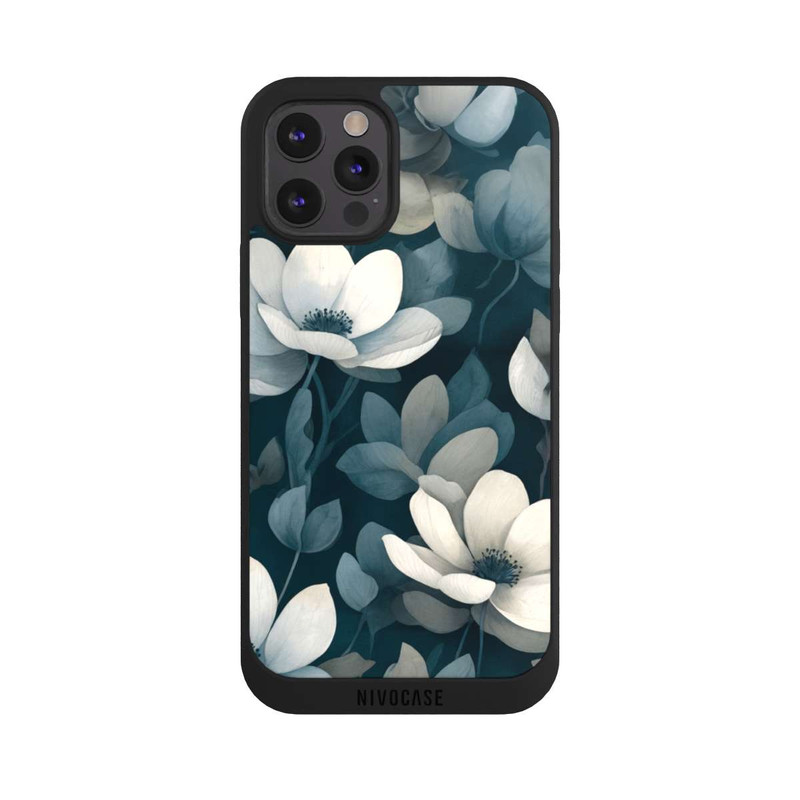 iPhone 12 Pro NIVOpure Petrolfarbene Negativblumen mit KI