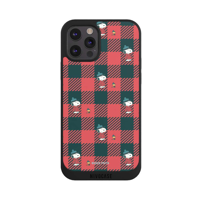 iPhone 12 Pro NIVOpure Peanuts Red Tartan Pattern