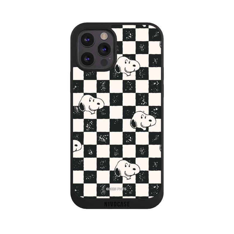 iPhone 12 Pro NIVOpure Snoopy Heads Checked Pattern