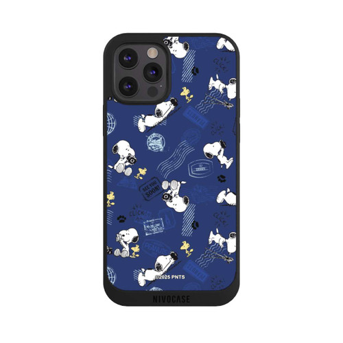 Apple iPhone 12 Pro NIVOpure Peanuts Travel Stamps Pattern Blue