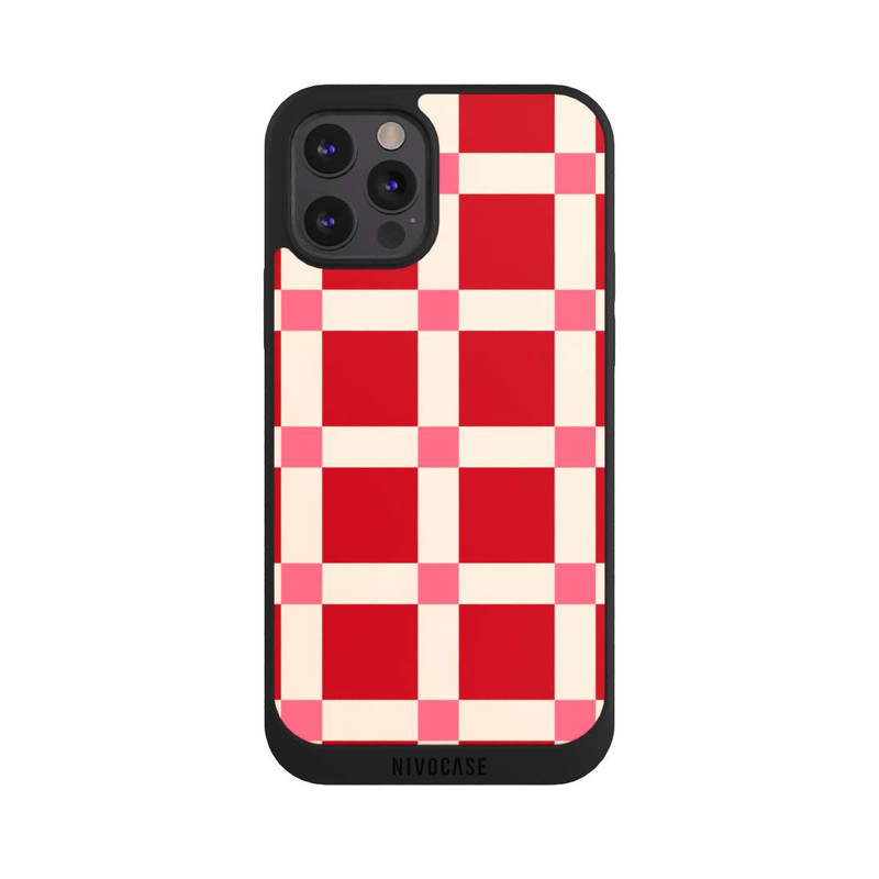 iPhone 12 Pro NIVOpure Big Red Checked Pattern