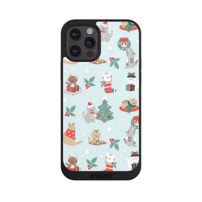 iPhone 12 Pro NIVOpure Chats Festifs dans un Payage d'Hivernal