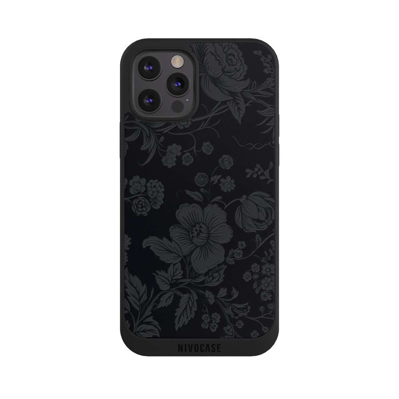 iPhone 12 Pro NIVOpure Dunkle Blumen Vintageoptik