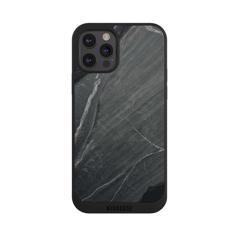 iPhone 12 Pro NIVOpure Stone Texture Grey with AI