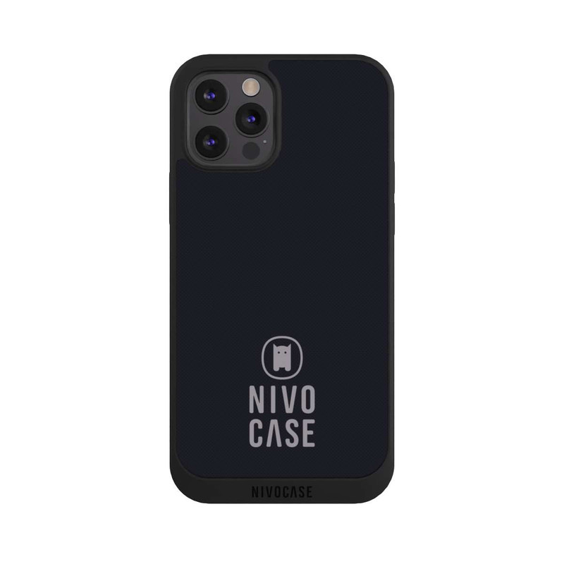 iPhone 12 Pro NIVOpure Nivocase Logo Black Grey