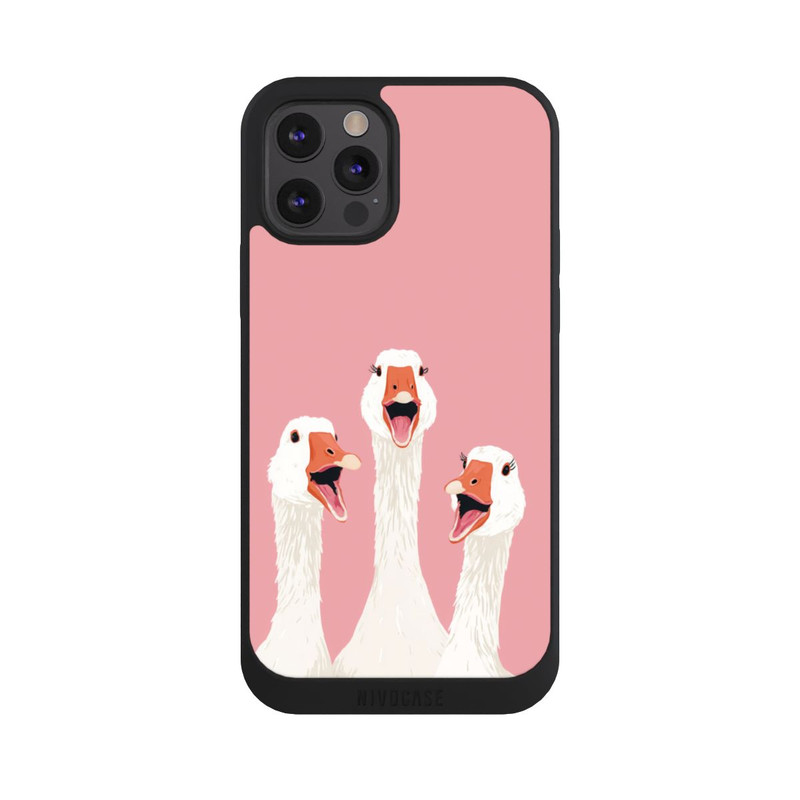 iPhone 12 Pro NIVOpure Three Geese Pink with AI