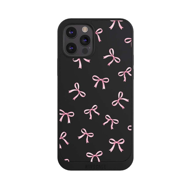 iPhone 12 Pro NIVOpure Rosa Schleifen transparent mit KI