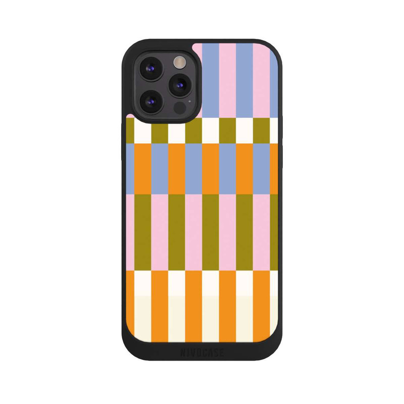 iPhone 12 Pro NIVOpure Thème à Carreaux Colorés et Audacieux