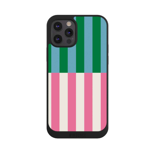 Apple iPhone 12 Pro NIVOpure Motif Rayé Vert Rose