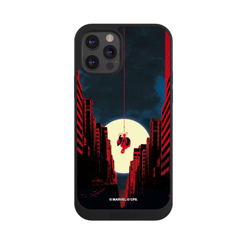 Apple iPhone 12 Pro NIVOpure Spider-Man Marvel between Skyscrapers