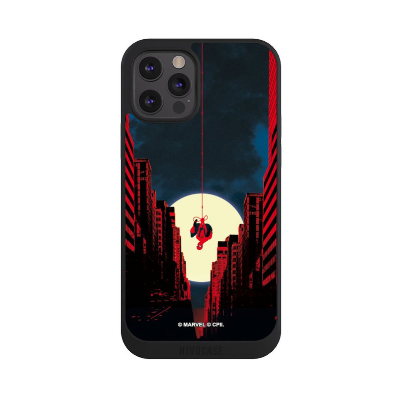 iPhone 12 Pro NIVOpure Spider-Man Marvel between Skyscrapers
