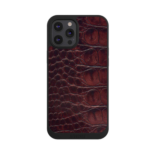 Apple iPhone 12 Pro Max NIVOpure Cuir de Crocodile