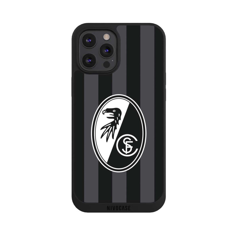 iPhone 12 Pro Max NIVOpure SC Freiburg - Grau Gestreift